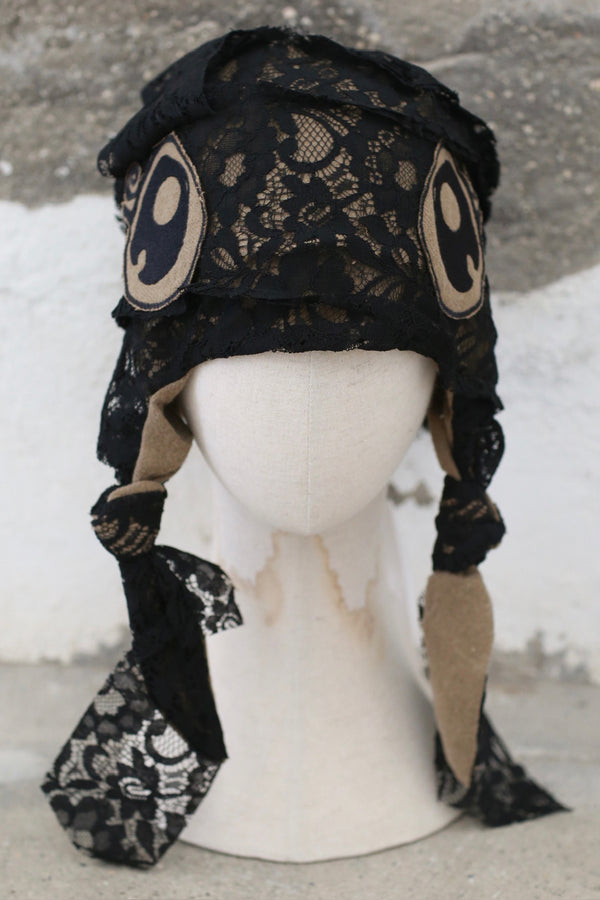 VeniceW 25 Autumn and Winter Seagull Hat VCW-H1-lace-Black Lace (H1 H1-lace)